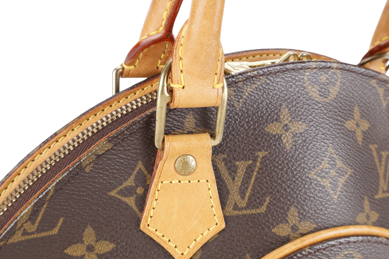 LOUIS VUITTON ELLIPSE BAG PM MONOGRAM CANVAS GOLD HARDWARE WITH DUST COVER AND LONG STRAP