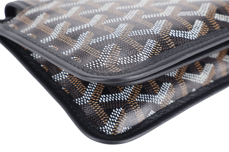 GOYARD PLUMET IN BLACK GOYARDINE WITH DUST COVER