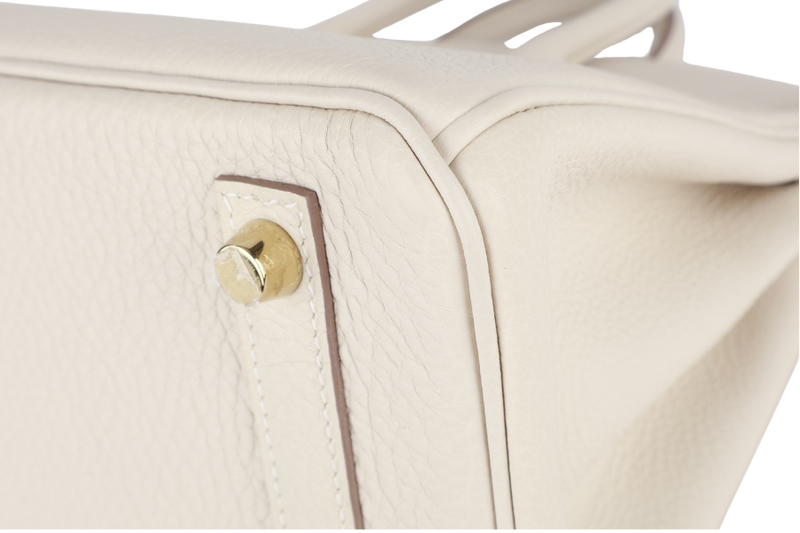 HERMES BIRKIN 25 CRAIE TOGO GOLD HARDWRAE STAMP W (YEAR 2024) WITH TWILLY, KEYS&LOCK AND BOX