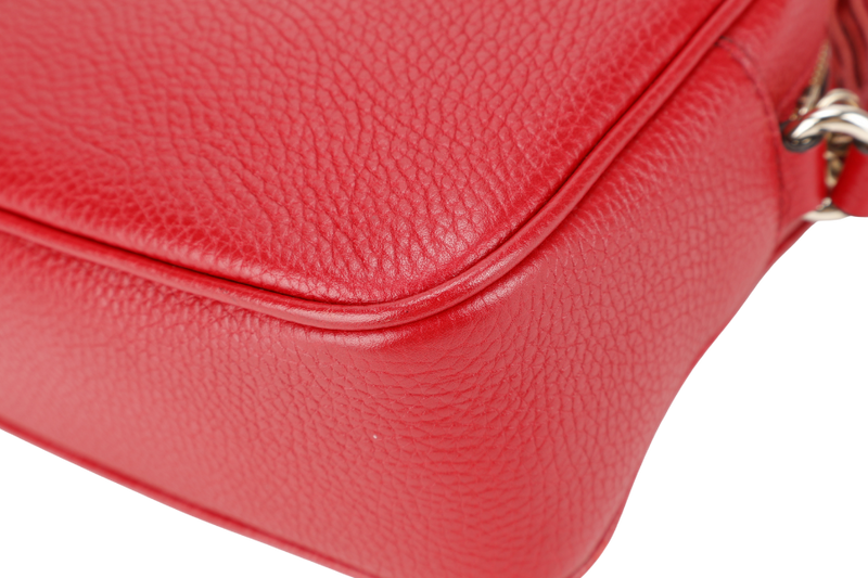 GUCCI SOHO DISCO CROSSBODY RED CALF LEATHER GOLD HARDWARE NO DUST COVER