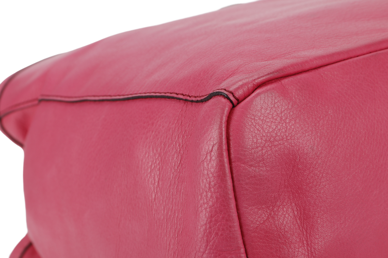 RABEANCO PINK LEATHER 2 WAY USE BAG WITH DUST COVER