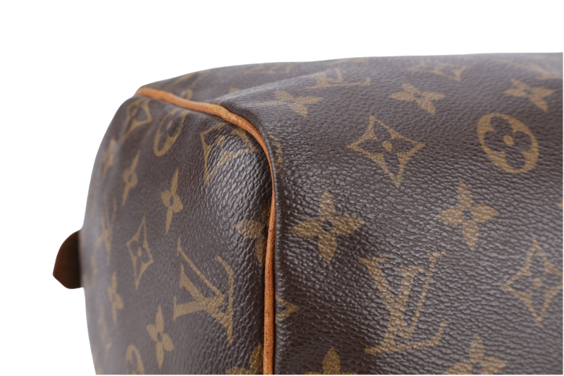 LOUIS VUITTON SPEEDY 30 BROWN MONOGRAM CANVAS GOLD HARDWARE NO DUST COVER