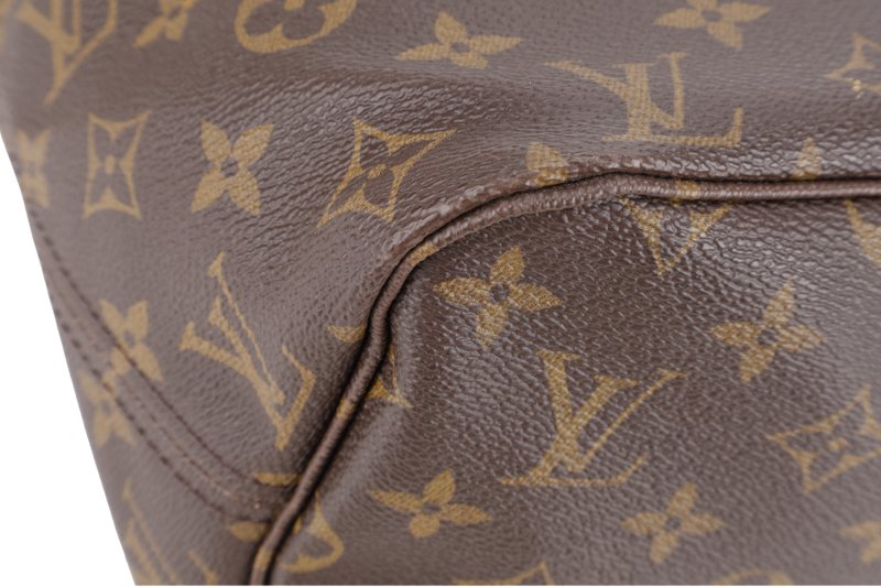 LOUIS VUITTON M46975 NEVERFULL MM MONOGRAM CANVAS GOLD HARDWARE WITH DUST COVER