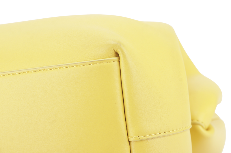 BOTTEGA VENETA MIRABELLE MEDIUM YELLOW POINT BAG WITH DUST COVER