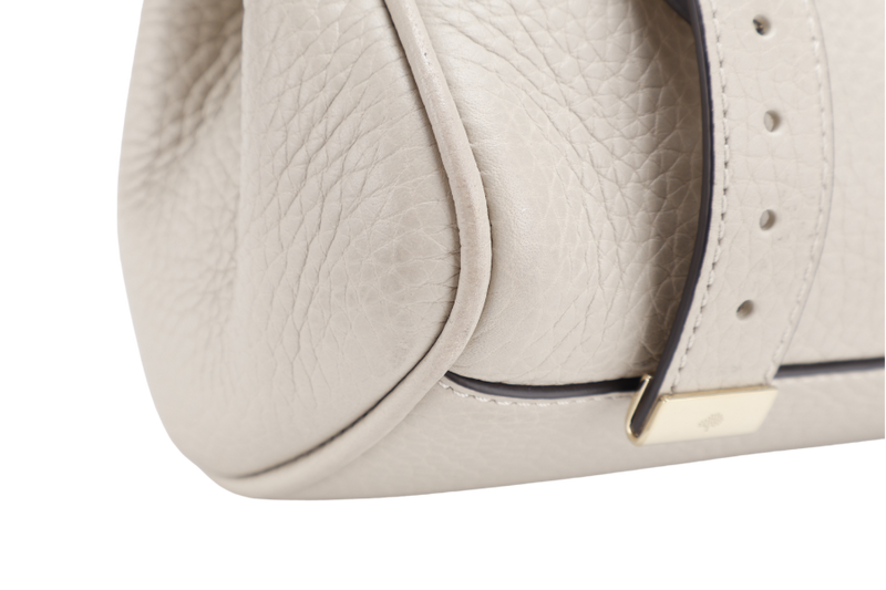 MULBERRY ALEXA LIGHT BEIGE CALF LEATHER BAG GOLD HARDWARE WITH STRAPS AND DUST COVER