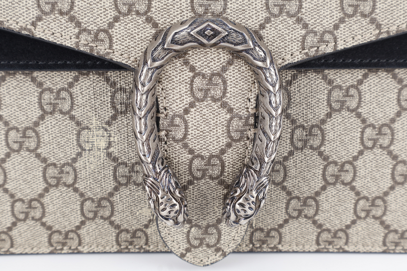 GUCCI DIONYSUS SHOULDER BAG MEDIUM CANVAS SILVER HARDWARE NO DUST COVER