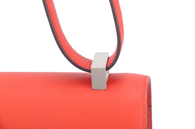 HERMES CONSTANCE 23 ENAMEL BUCKLE CAPUCINE EVERCOLOR STAMP A (YEAR 2017) NO DUST COVER