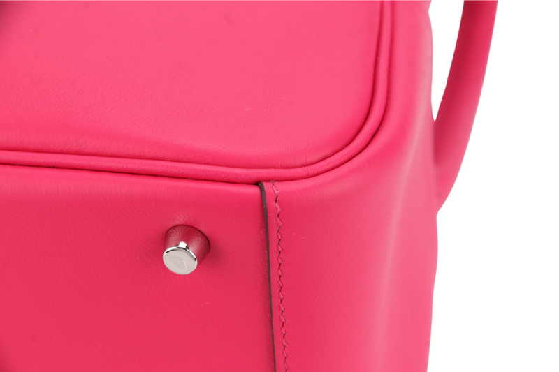 HERMES MINI LINDY ROSE MEXICO x ROUGE PIGMENT PALLADIUM HARDWARE SWIFT LEATHER STAMP Z (YEAR 2021) WITH RAINCOAT, DUST COVER AND BOX