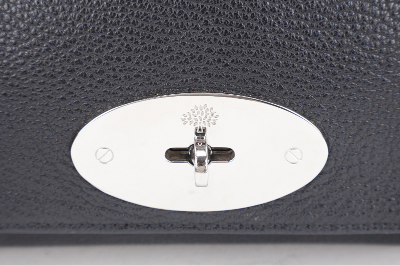 MULBERRY LILY BAG MINI BLACK LEATHER SILVER HARDWARE NO DUST COVER