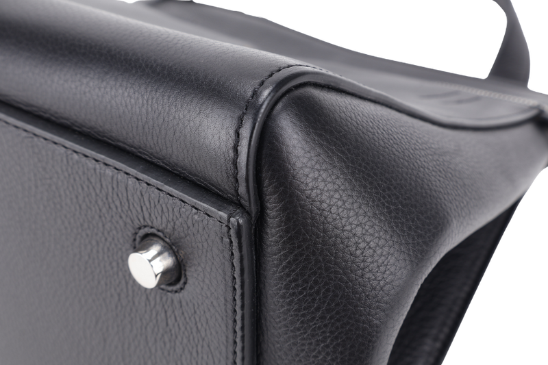 CELINE EDGE HANDBAG BLACK CALF LEATHER SILVER HARDWARE WITH DUST COVER