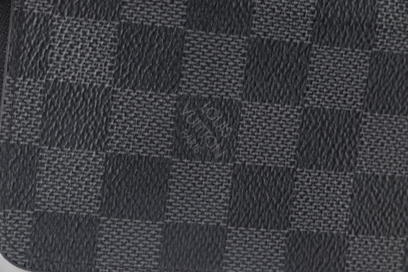 LOUIS VUITTON PORTEFEUILLE VASCO LONG WALLET (N61653) BLACK DAMIER GRAPHITE SILVER HARDWARE WITH DUST COVER AND BOX