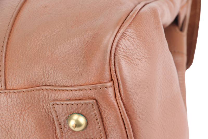 MULBERRY BAYSWATER TOTE BAG BROWN LEATHER GOLD HARDWARE WITH DUST COVER