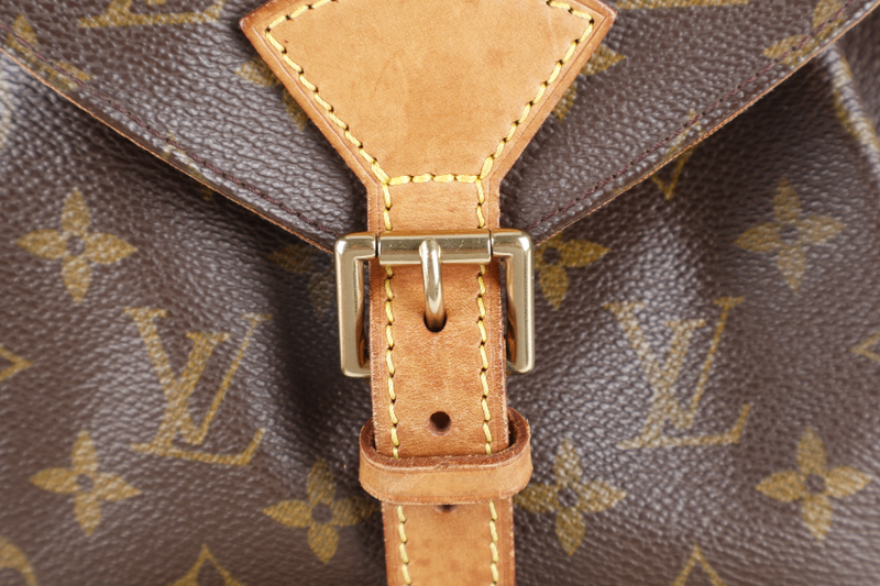 LOUIS VUITTON M51136 MONTSOURIS MM BACKPACK MONOGRAM COATED CANVAS GOLD HARDWARE NO DUST COVER