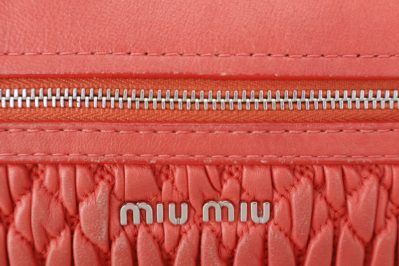 MIU MIU TURN LOCK CRYSTAL CROSSBODY BAG MEDIUM PINK LEATHER SILVER HARDWARE NO DUST COVER