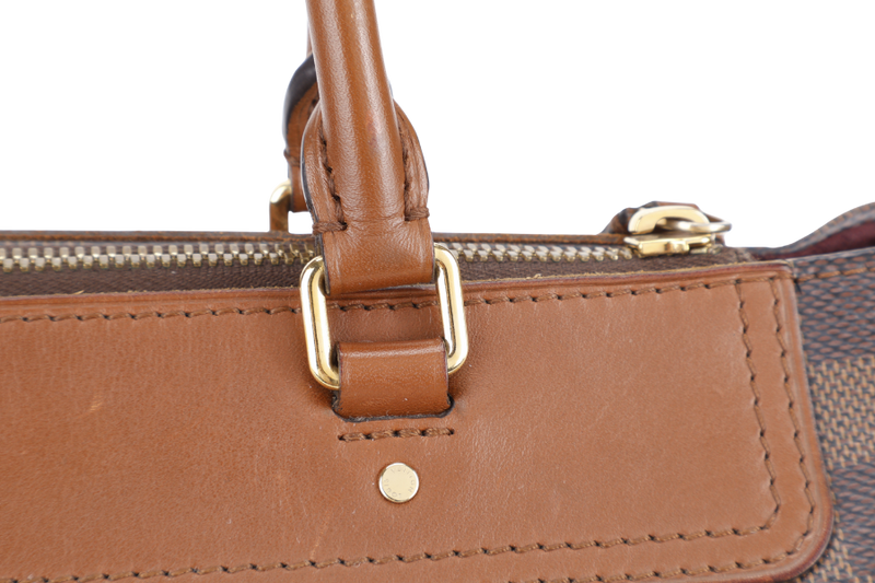 LOUIS VUITTON GREENWICH DAMIER EBENE CANVAS GOLD HARDWARE WITH STRAPS, LOCK&KEYS AND DUST COVER