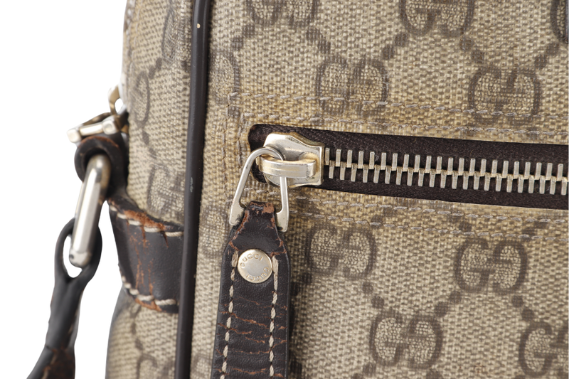 GUCCI GG PATTERN CROSSBODY SHOULDER BAG BROWN CANVAS GOLD HARDWARE NO DUST COVER