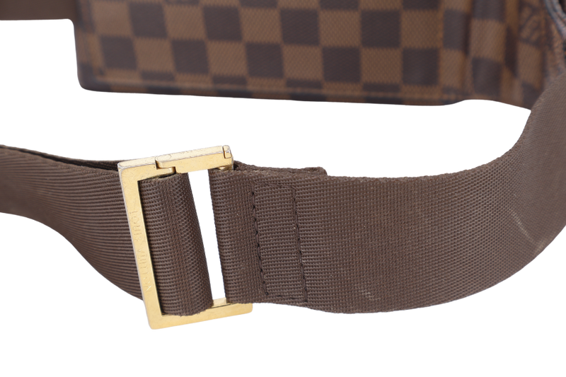 LOUIS VUITTON GERONIMOS BELT BAG DAMIER EBENE CANVAS GOLD HARDWARE NO DUST COVER