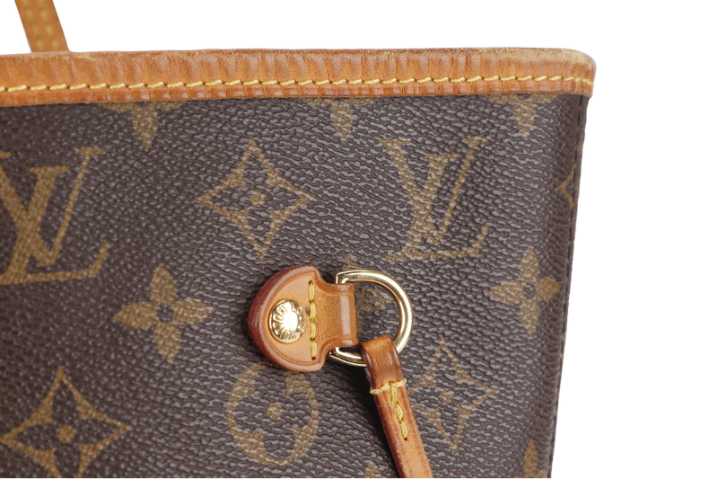 LOUIS VUITTON NEVERFULL MM (M46987) MONOGRAM CANVAS GOLD HARDWARE WITH POUCH