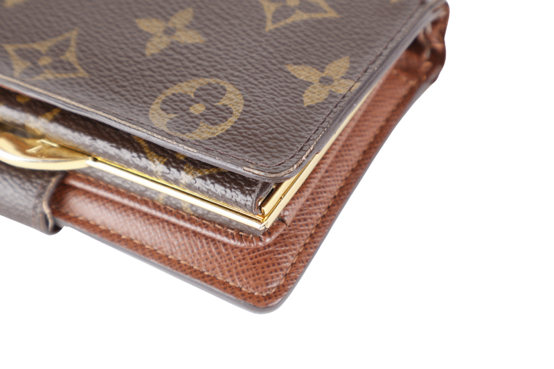 LOUIS VUITTON M61674 PORTEFEUILLE VIENNOIS WALLET GOLD HARDWARE WITH DUST COVER AND BOX