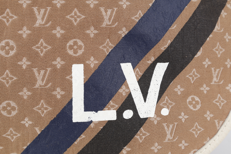 LOUIS VUITTON AMMAN MINI LIN MONOGRAM BEIGE CANVAS GOLD HARDWARE NO DUST COVER