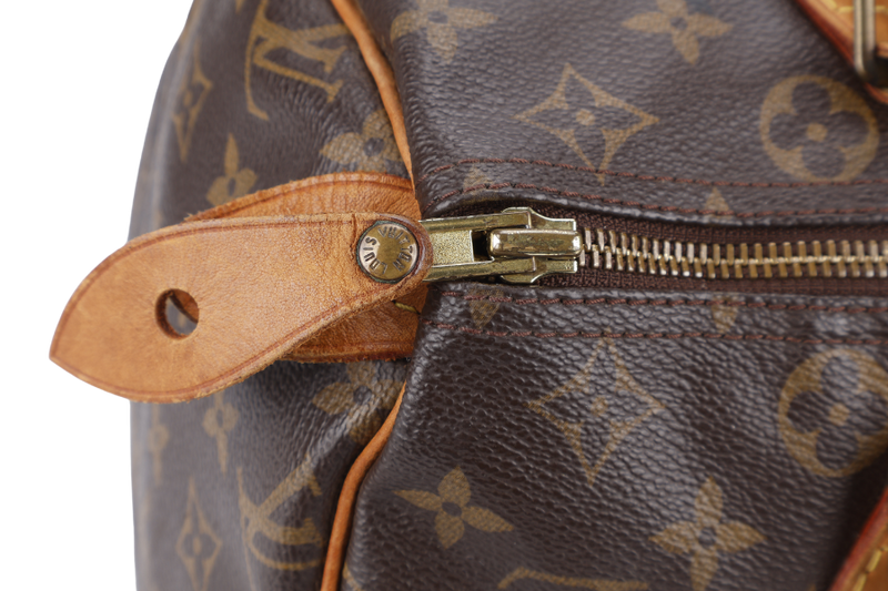 LOUIS VUITTON SPEEDY 30 BROWN MONOGRAM CANVAS GOLD HARDWARE NO DUST COVER