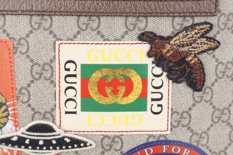 GUCCI ZIP GG SUPREME MESSENGER BAG BROWN CANVAS GOLD HARDWARE NO DUST COVER