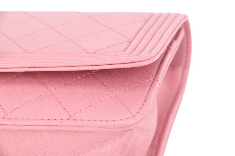 CHANEL PINK LAMBSKIN WOC SILVER HARDWARE (2160xxxx) WITH CARD ONLY