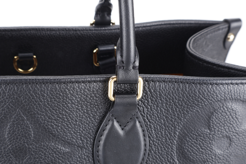 LOUIS VUITTON M44925 ON THE GO GM BLACK MONOGRAM EMPREINTE LEATHER GOLD HARDWARE WITH DUST COVER