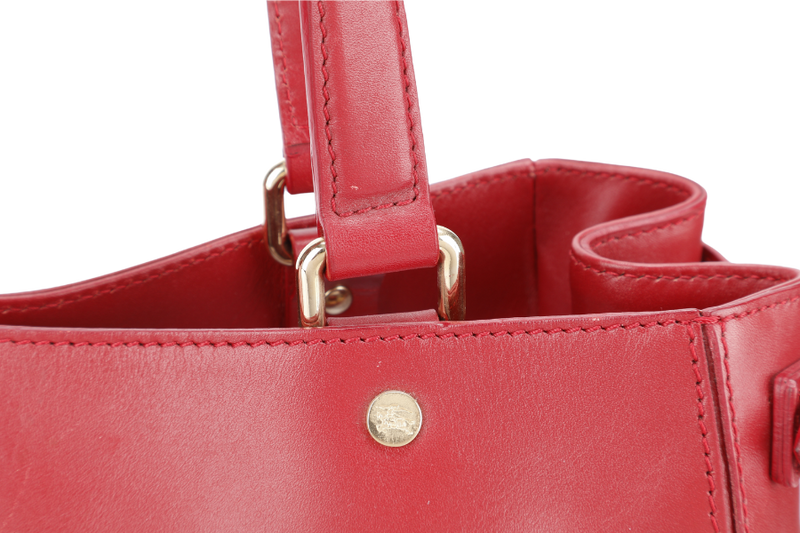 BURBERRY RAVENSCLON PINK HAYMARKET CHECK HANDBAG WITH DUST COVER