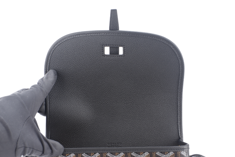 GOYARD BELVEDERE PM BAG BLACK COLOR WITH DUST COVER