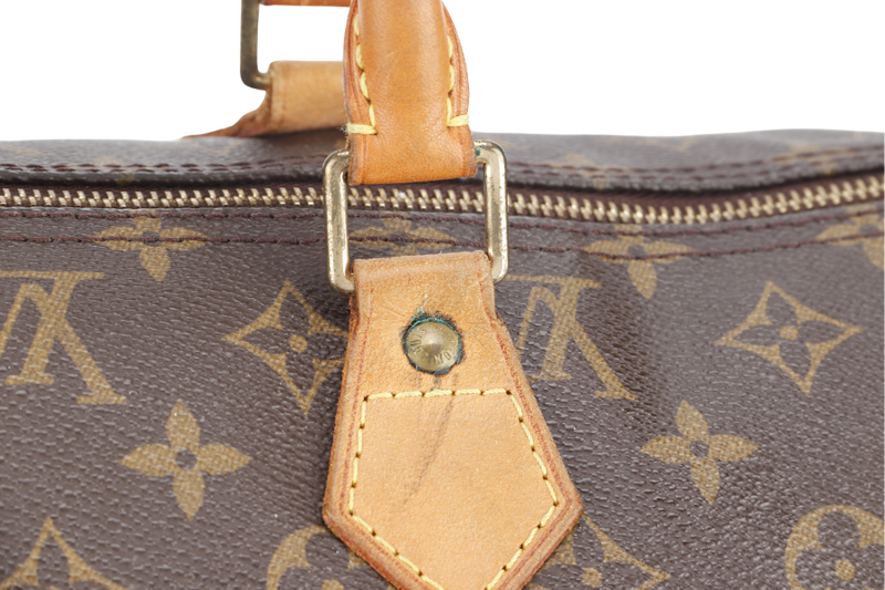 LOUIS VUITTON M41522 SPEEDY 40 MONOGRAM CANVAS GOLD HARDWARE WITH 1 KEY AND PADLOCK WITH DUST COVER
