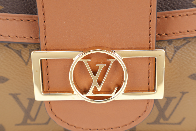 LOUIS VUITTON M44391 DAUPHINE MM MONOGRAM REVERSE GOLD HARDWARE WITH DUST COVER