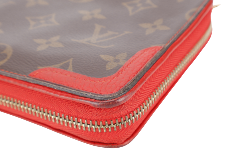 LOUIS VUITTON DAILY ORGANIZER MONOGRAM x ROUGE WALLET MONOGRAM CANVAS GOLD HARDWARE WITH DUST COVER AND BOX
