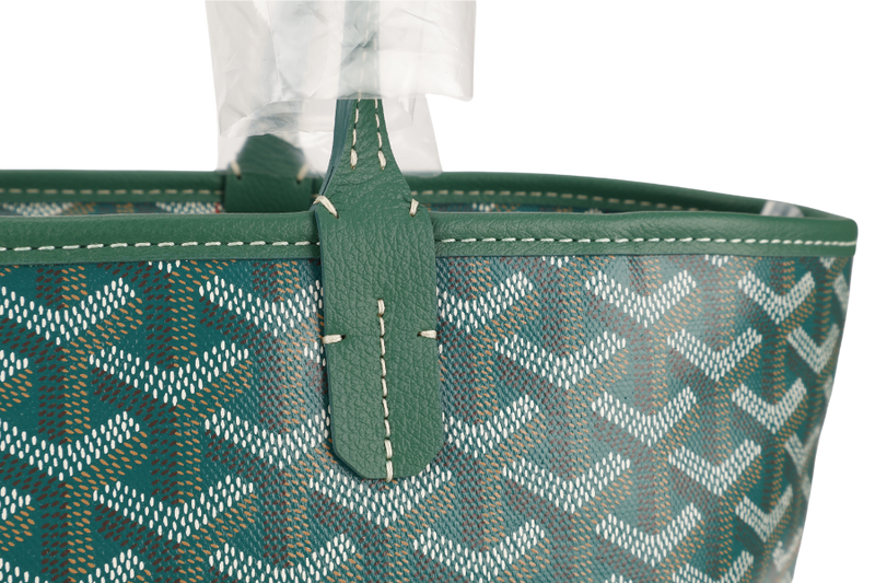 GOYARD ARTOIS PM BAG GREEN COLOR WITH DUST COVER