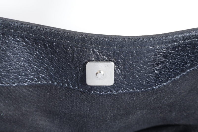 GUCCI BLACK CANVAS TOTE BAG SILVER HARDWARE NO DUST COVER