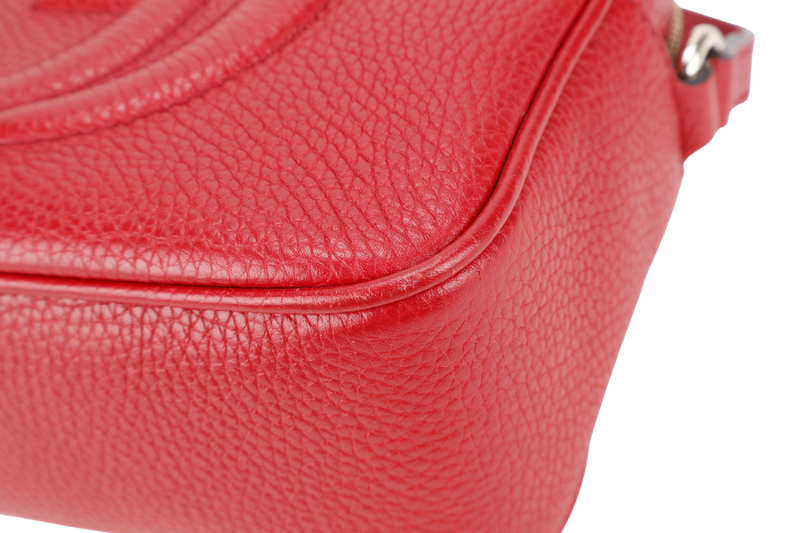 GUCCI SOHO DISCO CROSSBODY RED CALF LEATHER GOLD HARDWARE NO DUST COVER