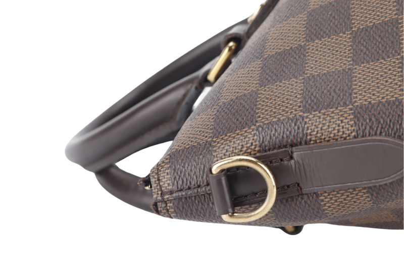 LOUIS VUITTON SIENA MM (N41546) DAMIER EBENE CANVAS GOLD HARDWARE WITH STRAPS AND DUST COVER