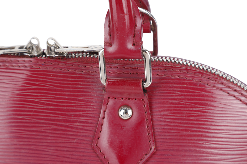 LOUIS VUITTON ALMA PM FUSCHIA EPI LEATHER SILVER HARDWARE WITH LOCK & KEYS NO DUST COVER