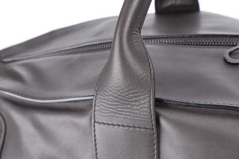 BOTTEGA VENETA WEEKEND BAG BROWN CALF LEATHER BHW WITH DUST COVER