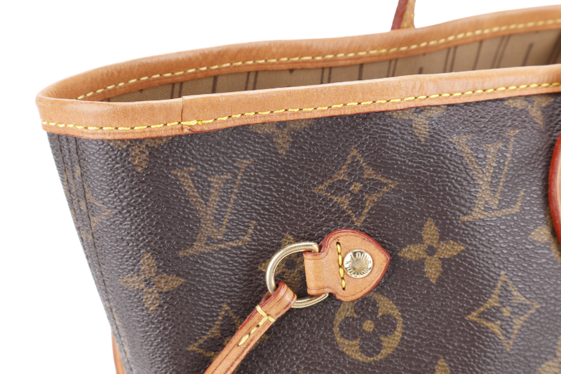 LOUIS VUITTON M46975 NEVERFULL PM MONOGRAM CANVAS GOLD HARDWARE NO DUST COVER