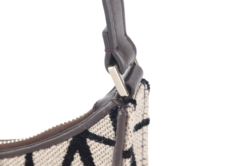 VALENTINO GARAVANI TOILE ICONOGRAPHE SHOULDER BAG MINI BEIGE FABRIC V LOGO GOLD HARDWARE WITH DUST COVER AND BOX