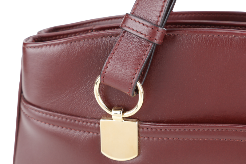 GUCCI GG MARMONT ARLI HANDBAG (550130) MAROON LEATHER GOLD HARDWARE NO DUST COVER