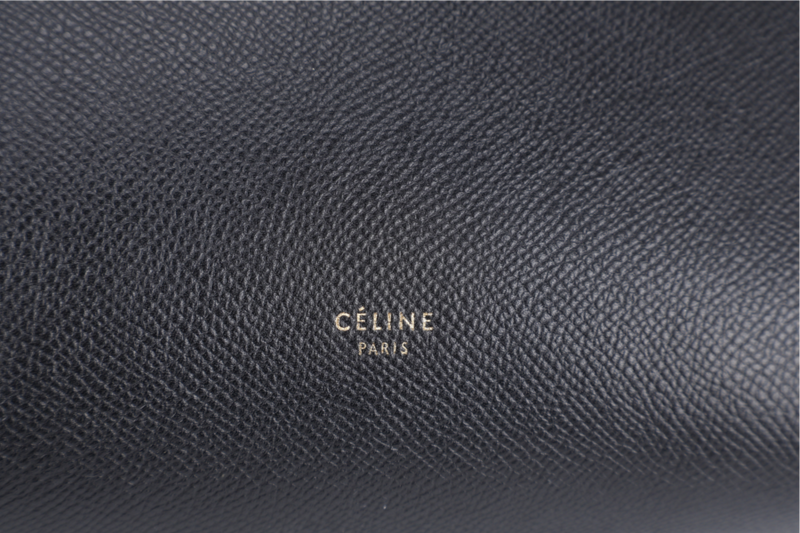 CELINE MICRO BELT BAG IN GRAINED BLACK CALFSKIN NO DUST COVER