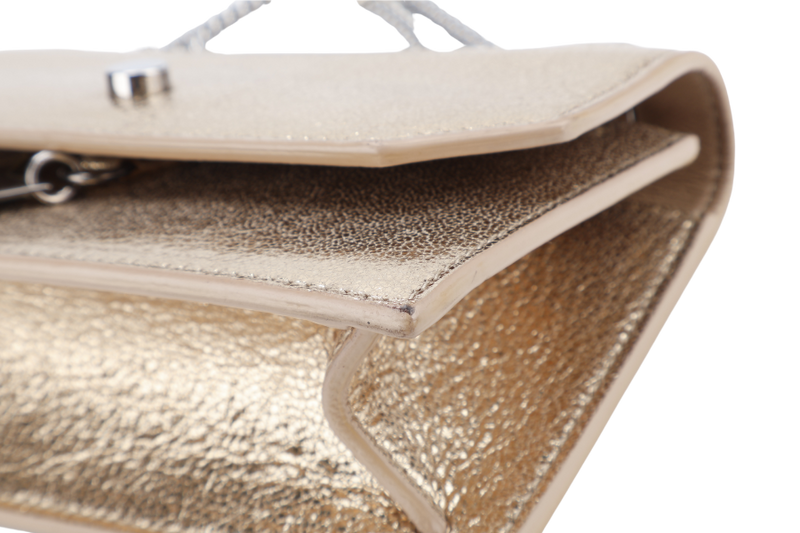 JIMMY CHOO SERENA STAR CHARM CROSSBODY BAG SMALL GOLD METALLIC SILVER HARDWARE WITH DUST COVER AND BOX