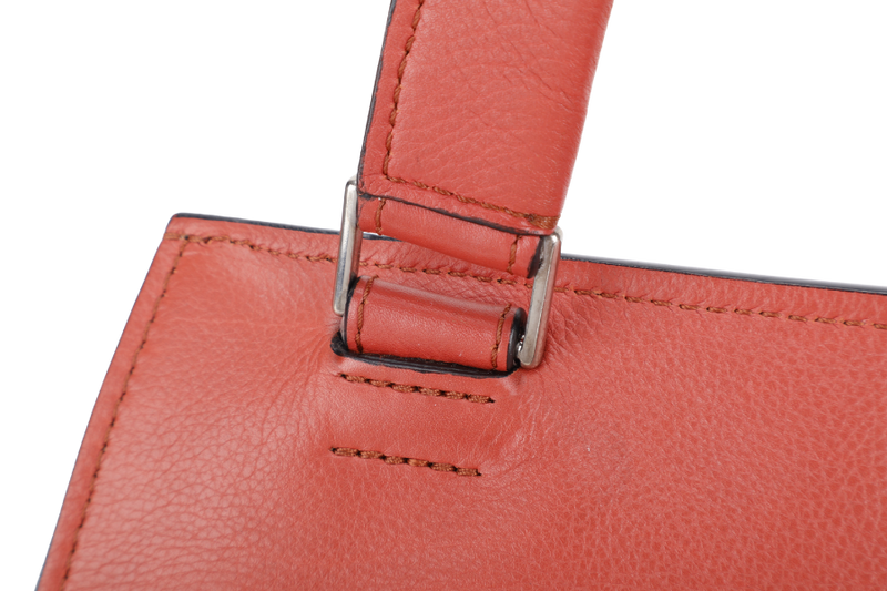 CELINE RED EDGE SHOULDER BAG SILVER HARDWARE NO DUST COVER