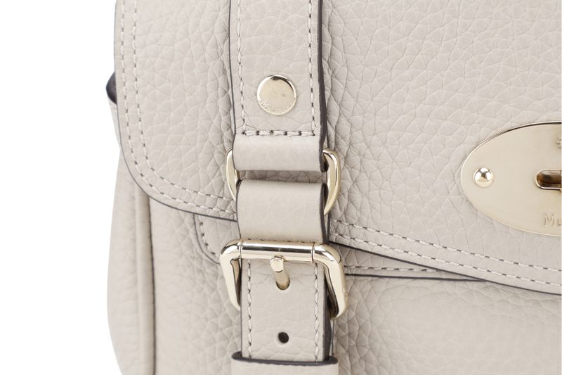 MULBERRY ALEXA LIGHT BEIGE CALF LEATHER BAG GOLD HARDWARE WITH STRAPS AND DUST COVER