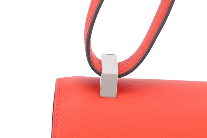 HERMES CONSTANCE 23 ENAMEL BUCKLE CAPUCINE EVERCOLOR STAMP A (YEAR 2017) NO DUST COVER