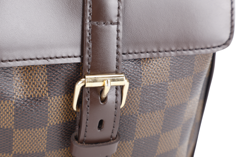 LOUIS VUITTON UZES TOTE BAG DAMIER EBENE CANVAS GOLD HARDWARE NO DUST COVER