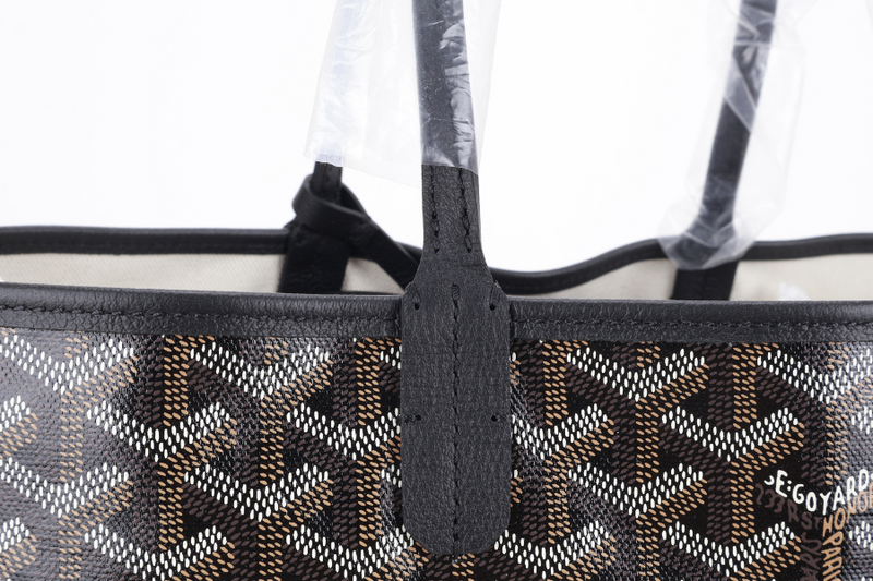 GOYARD SAINT LOUIS PM BAG BLACK COLOR WITH DUST COVER