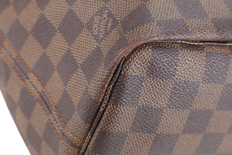 LOUIS VUITTON NEVERFULL MM EBENE DAMIER COATED CANVAS GOLD HARDWARE NO DUST COVER